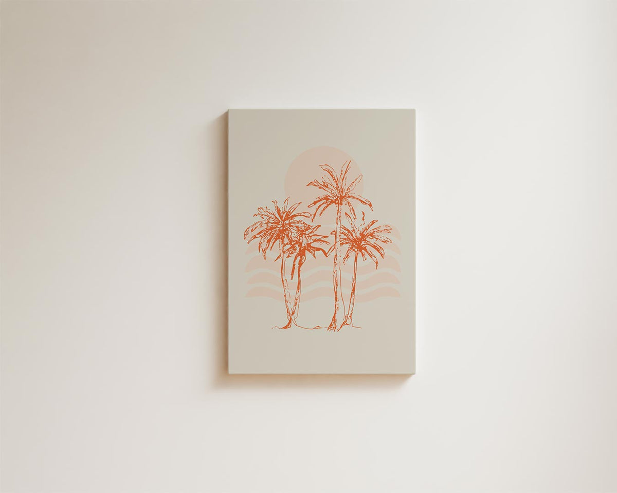 Tropische Palmbomen – modern portret kunstwerk van WallArtistic