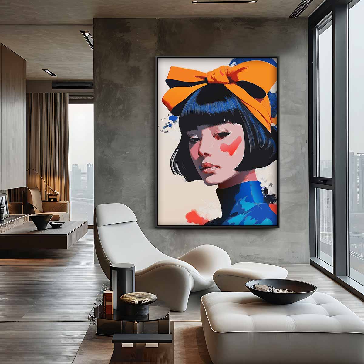 Vrolijke Kleurenprinses – plexiglas kunstwerk als wanddecoratie