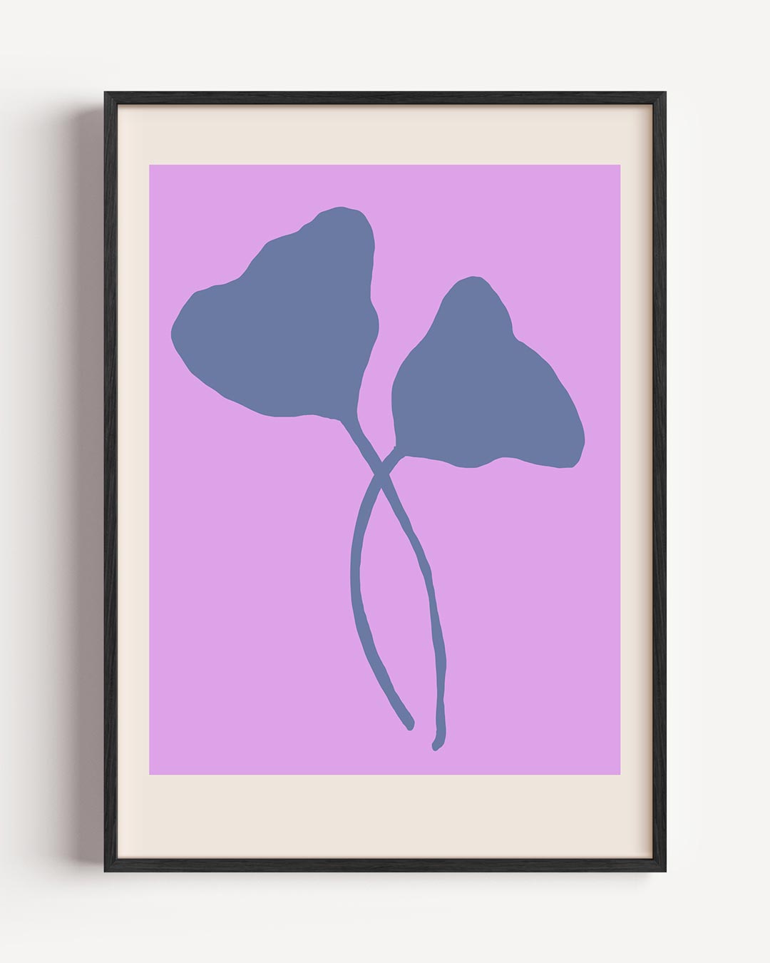 Botanische Schildering in Stijlvol Paars – bloemen portret poster als wanddecoratie