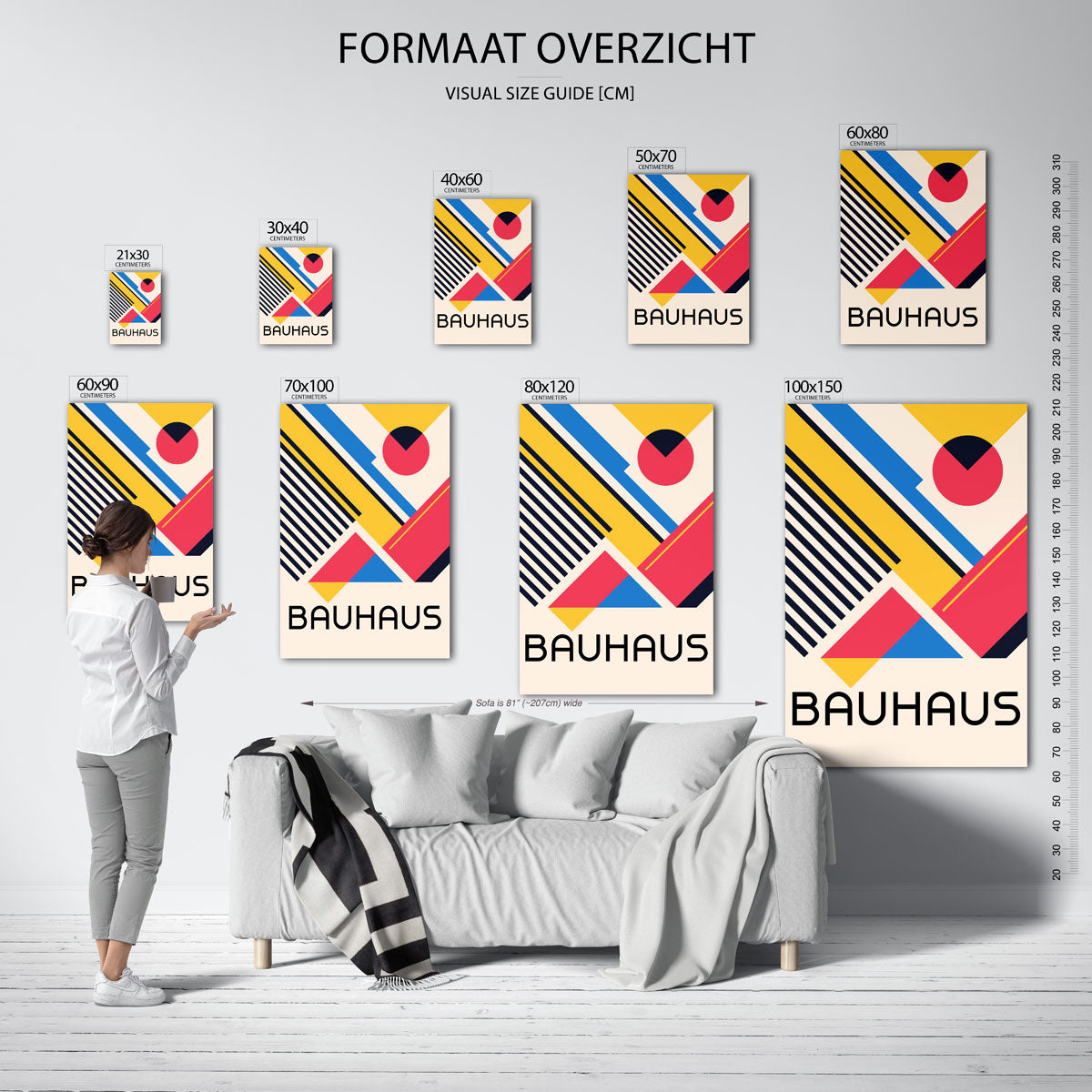 Abstracte – geometrische poster in Bauhaus-stijl van WallArtistic