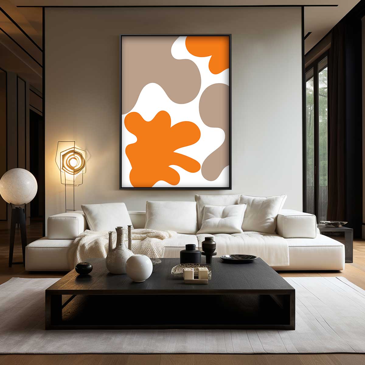 Vloeiende Vormen Abstract – modern portret kunstwerk van WallArtistic