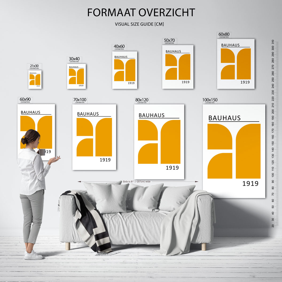 Vorm en lijnenspel – Bauhaus poster als moderne geometrische wanddecoratie