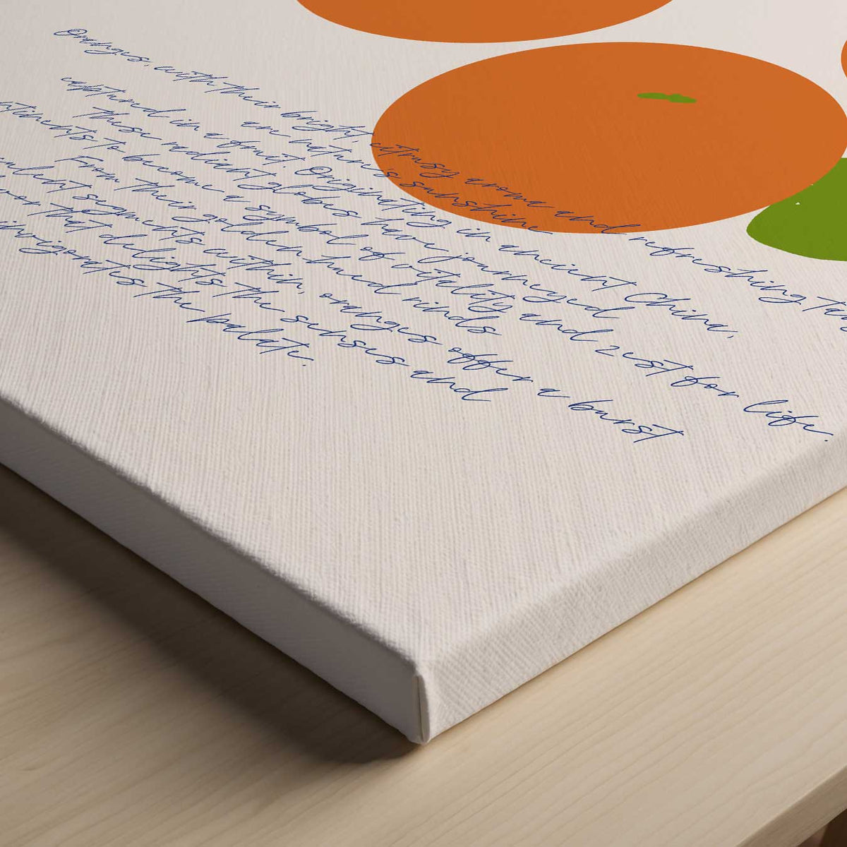Zomers Sinaasappelgenot – canvas kunstwerk als wanddecoratie