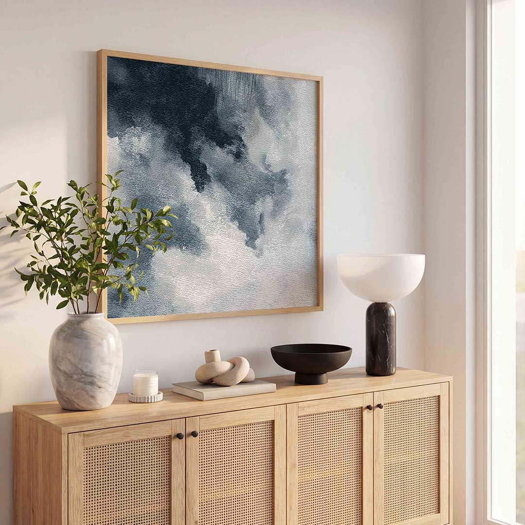 Abstracte wolken – abstracte wandkunst als vierkante poster