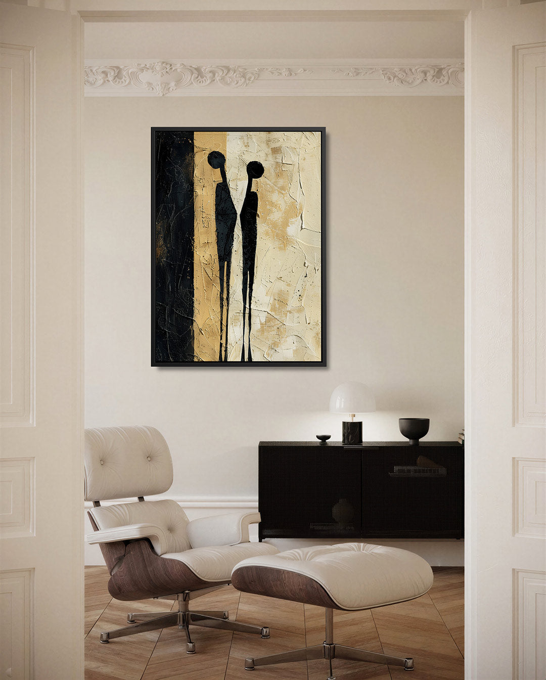 Figuratieve textuur – moderne staande wandkunst