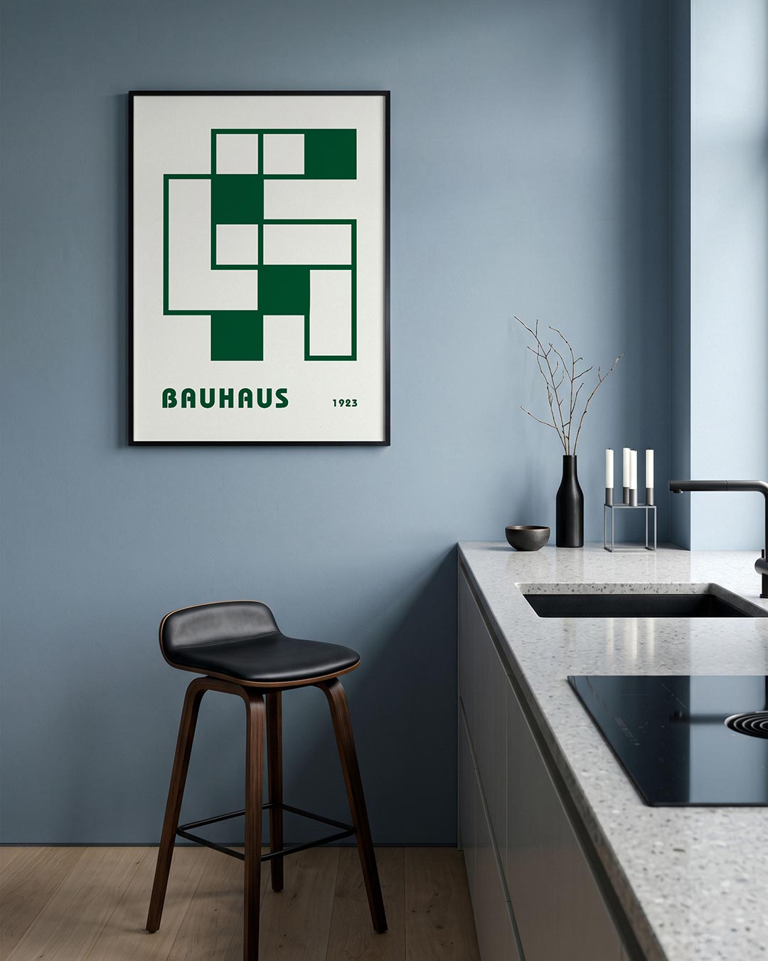  – geometrische Bauhaus poster in staand formaat
