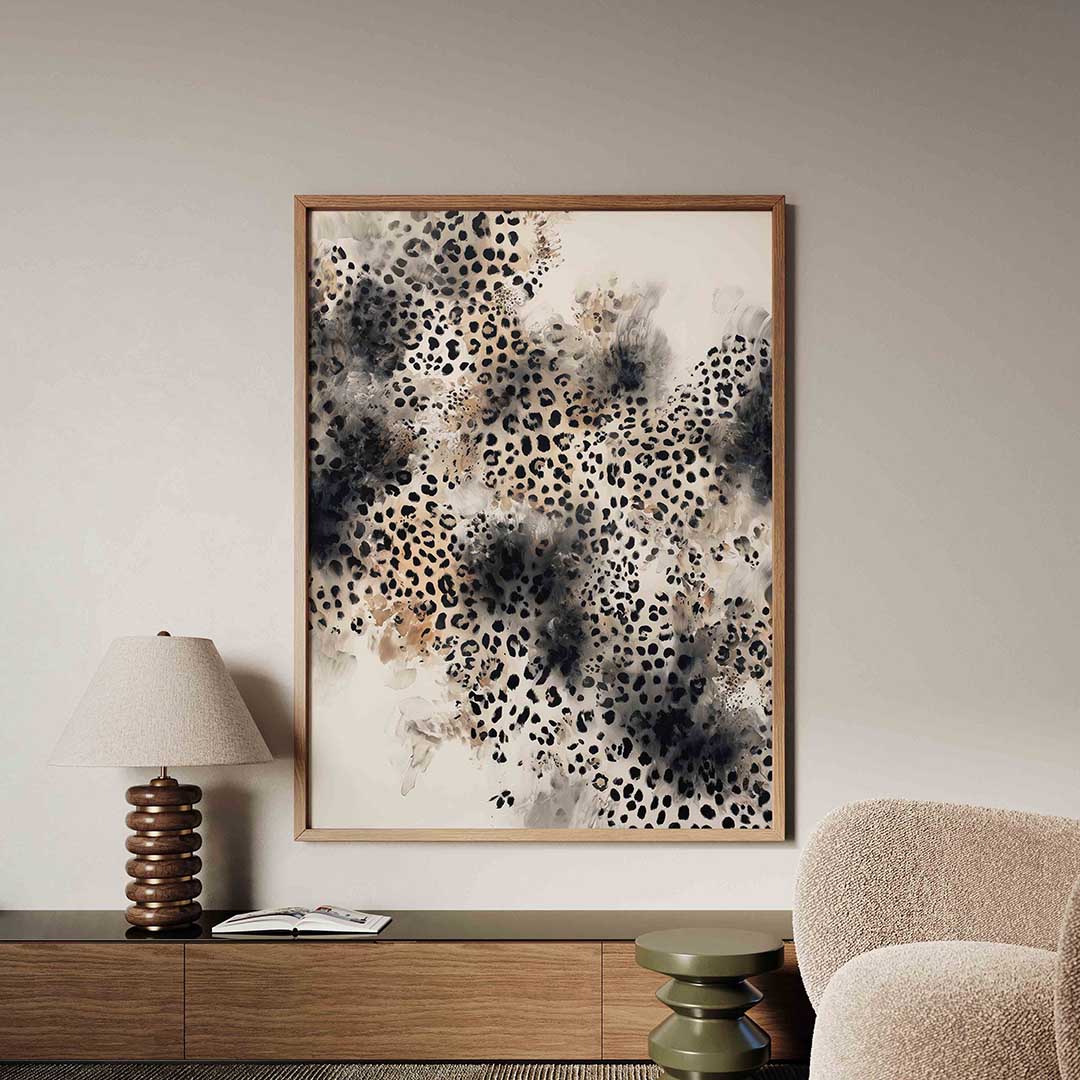 Luipaardpatroon – safari poster in staand formaat