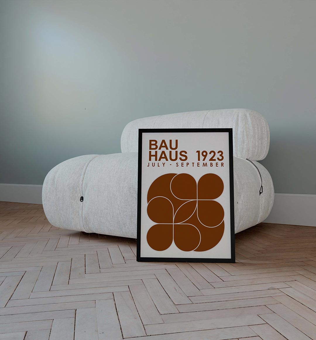 Vorm en kleur – geometrische poster in Bauhaus-stijl van WallArtistic