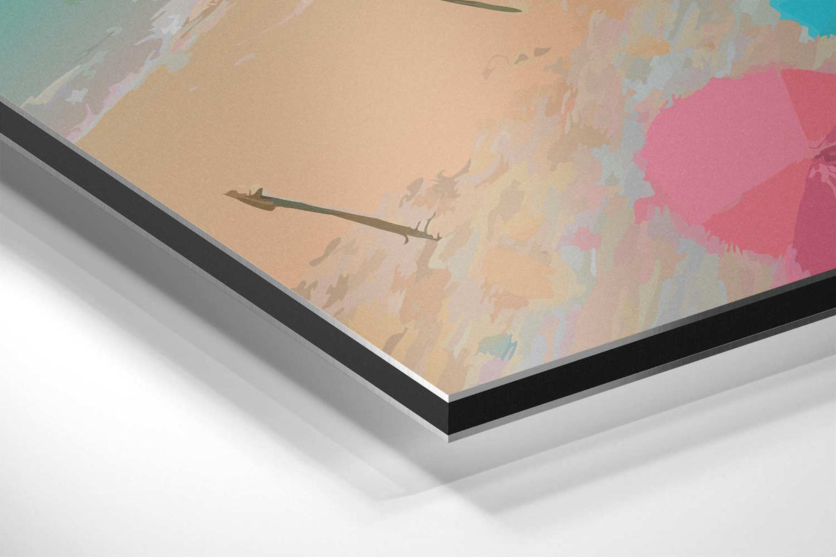 Zomerse Stranddag – canvas kunstwerk als wanddecoratie