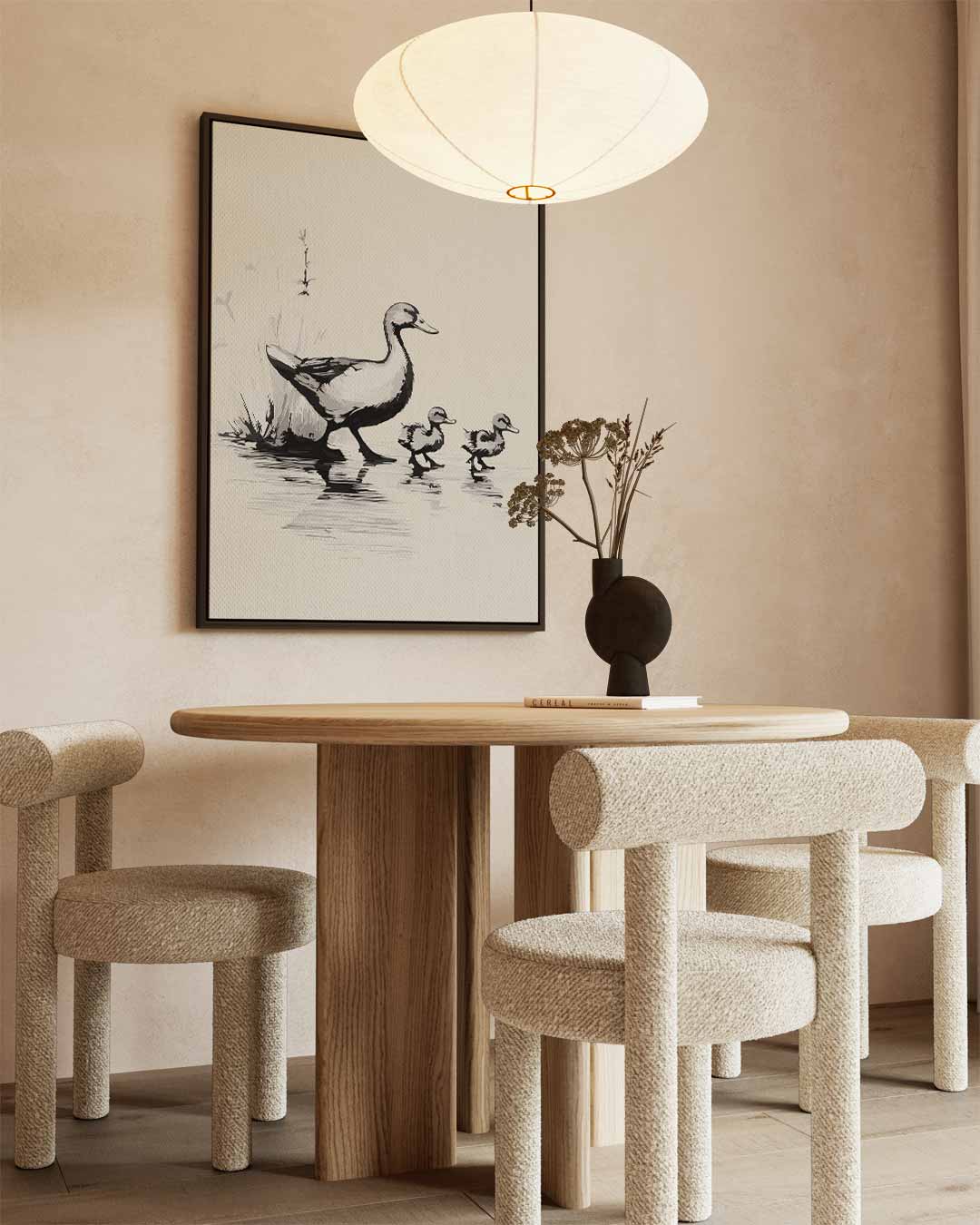 Eendjes bij het Water – staand kunstwerk voor modern interieur