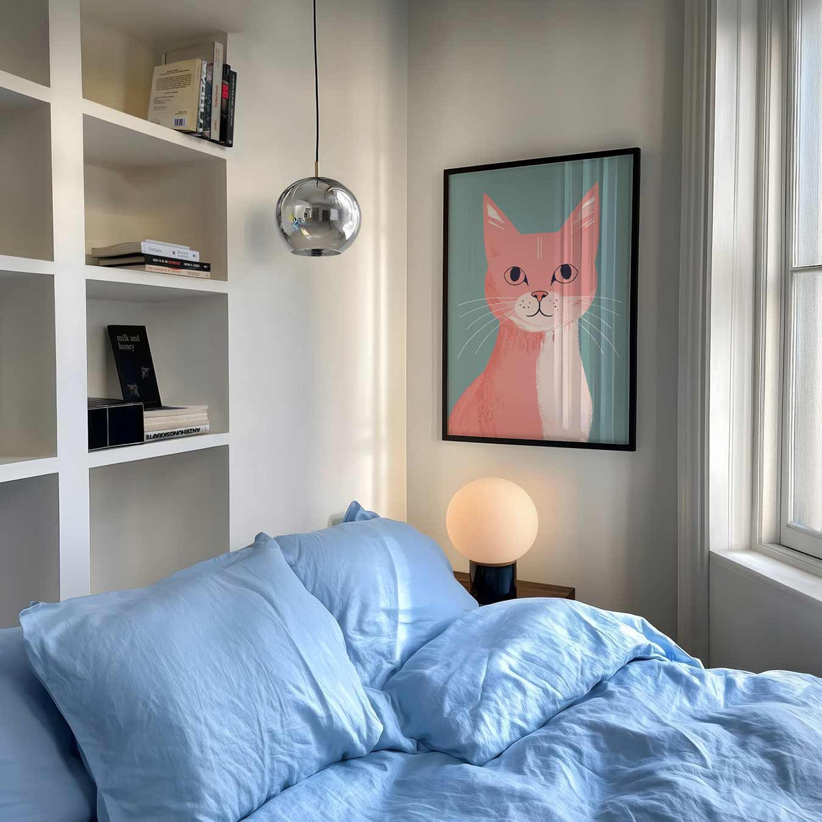 Stylish Kattenposter – staande muurposter met dierenthema