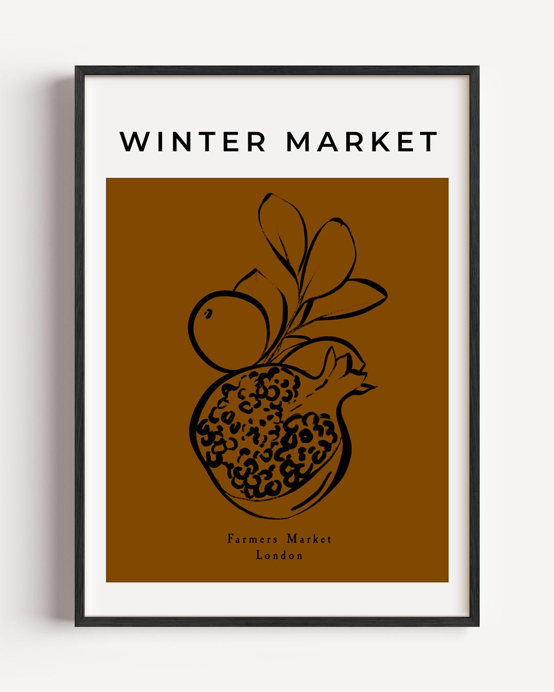 Winter Markt – keuken portret poster als wanddecoratie