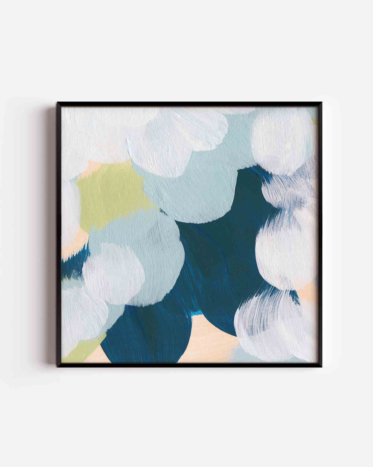 Abstracte penseelstreken – schilderkunst vierkante poster als wanddecoratie