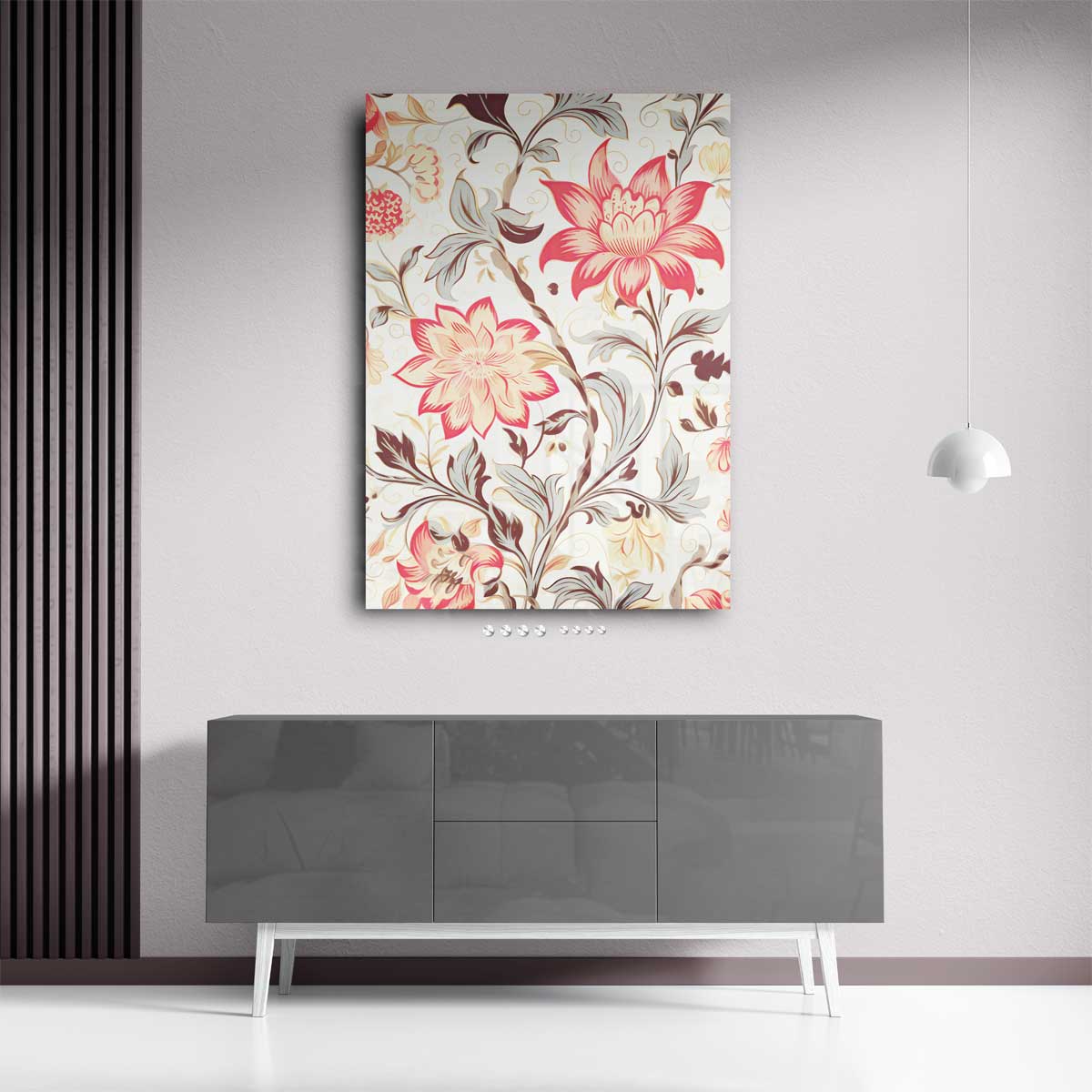 Vrolijk Bloemenpatroon – staand kunstwerk voor modern interieur