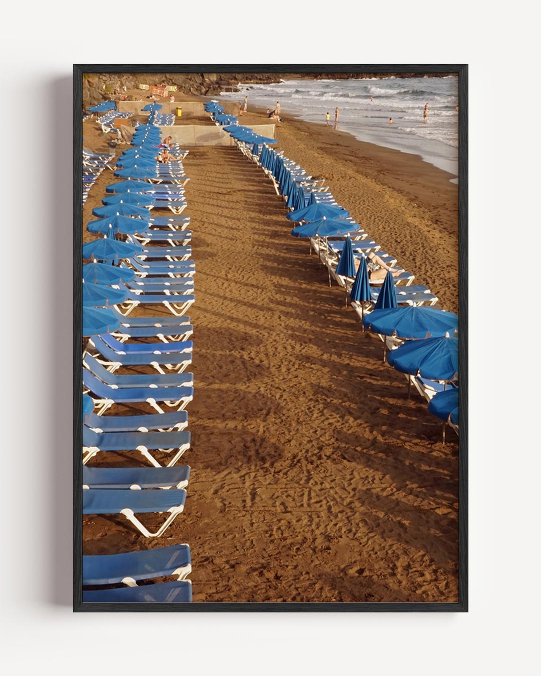 Zomerstrand Escapade – zomer portret poster als wanddecoratie