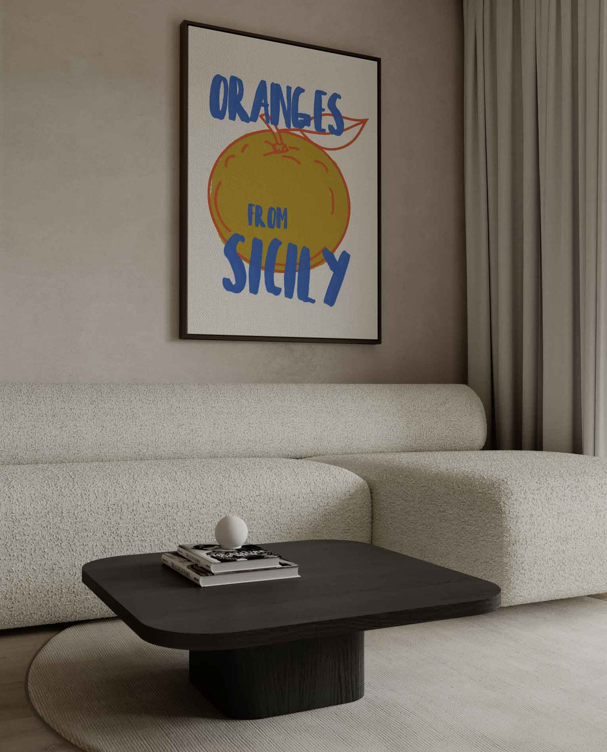 Siciliaanse Sinaasappelkunst – dibond wanddecoratie in staand formaat
