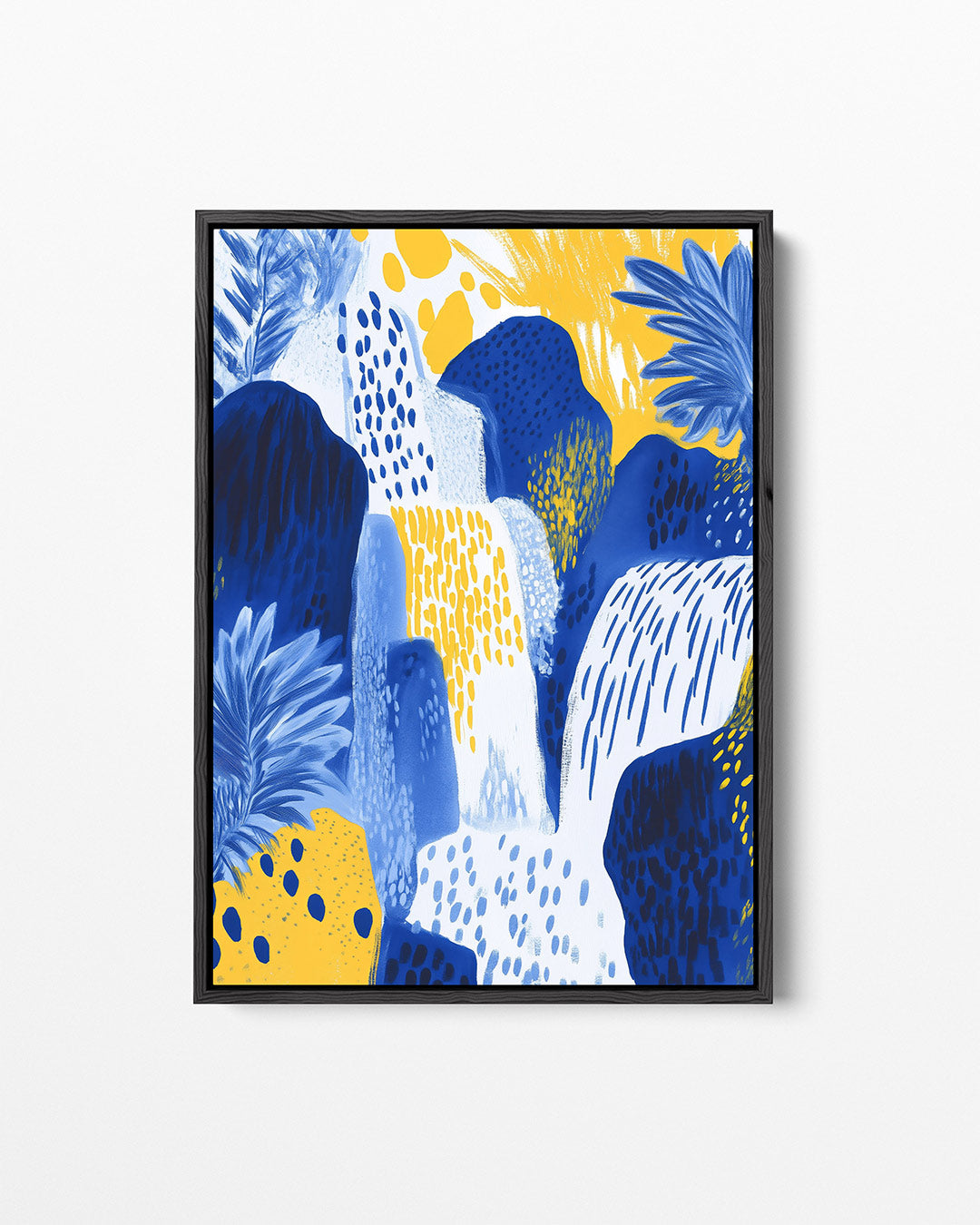Dynamische kleurencompositie – staand wanddecoratie kunstwerk
