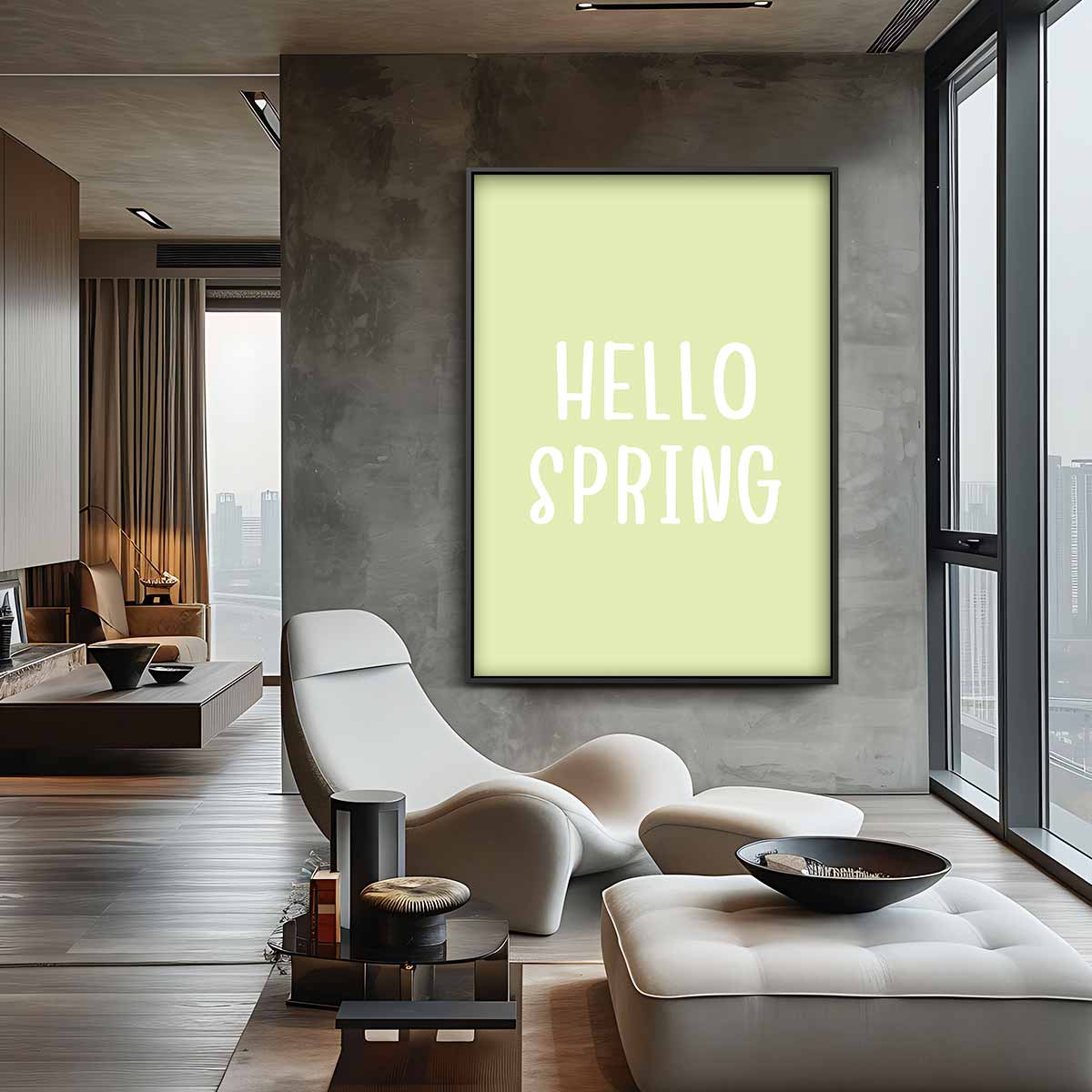 Vrolijke Lente Groet – staand kunstwerk voor modern interieur