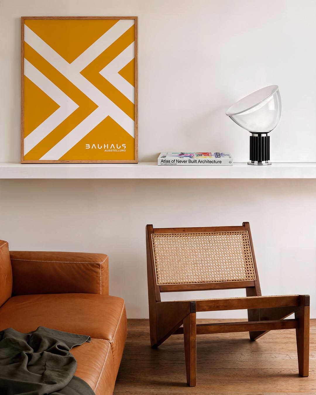 Lijnen en vlakken – staande Bauhaus poster voor aan de muur