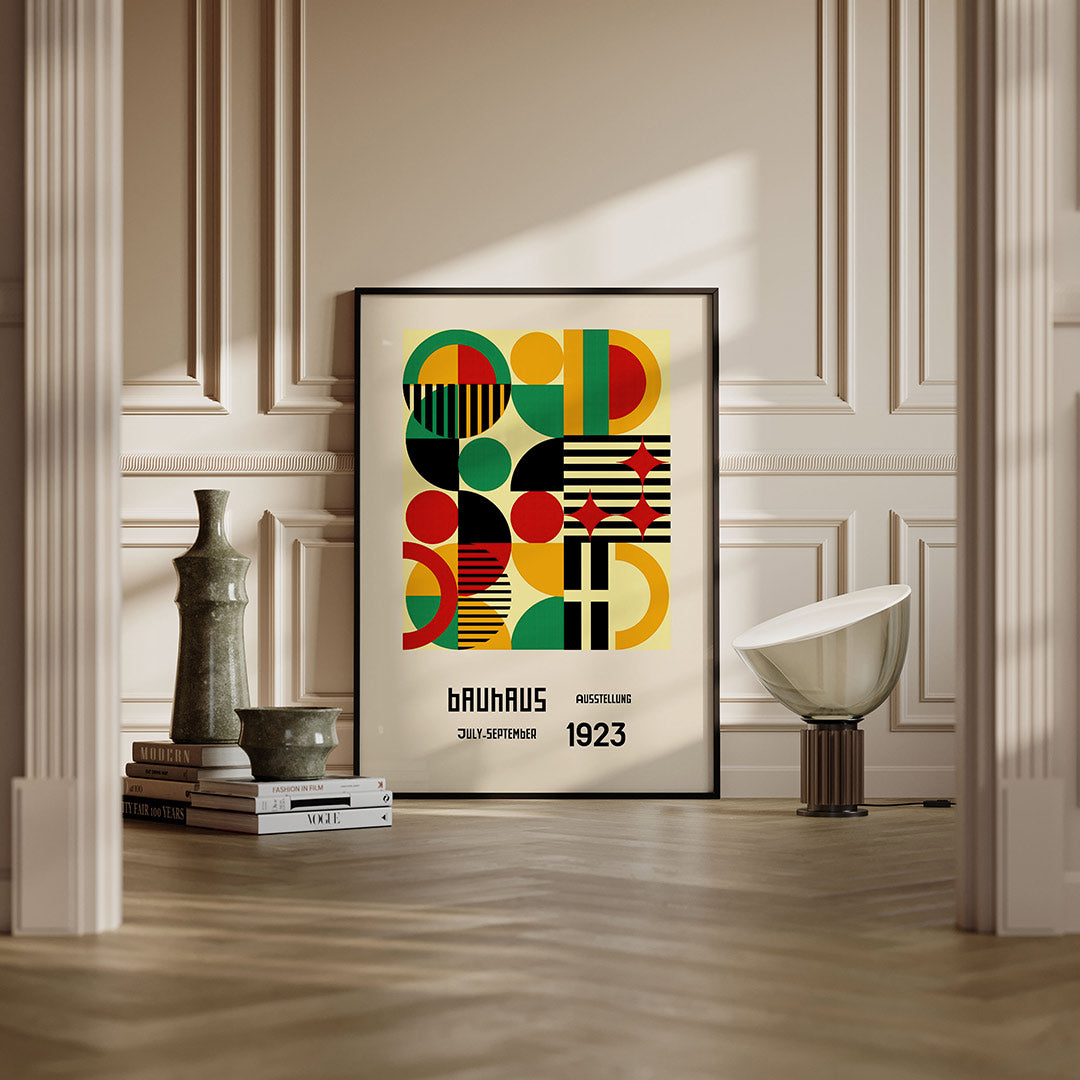 Vormen en kleurvlakken – moderne Bauhaus wandkunst als poster