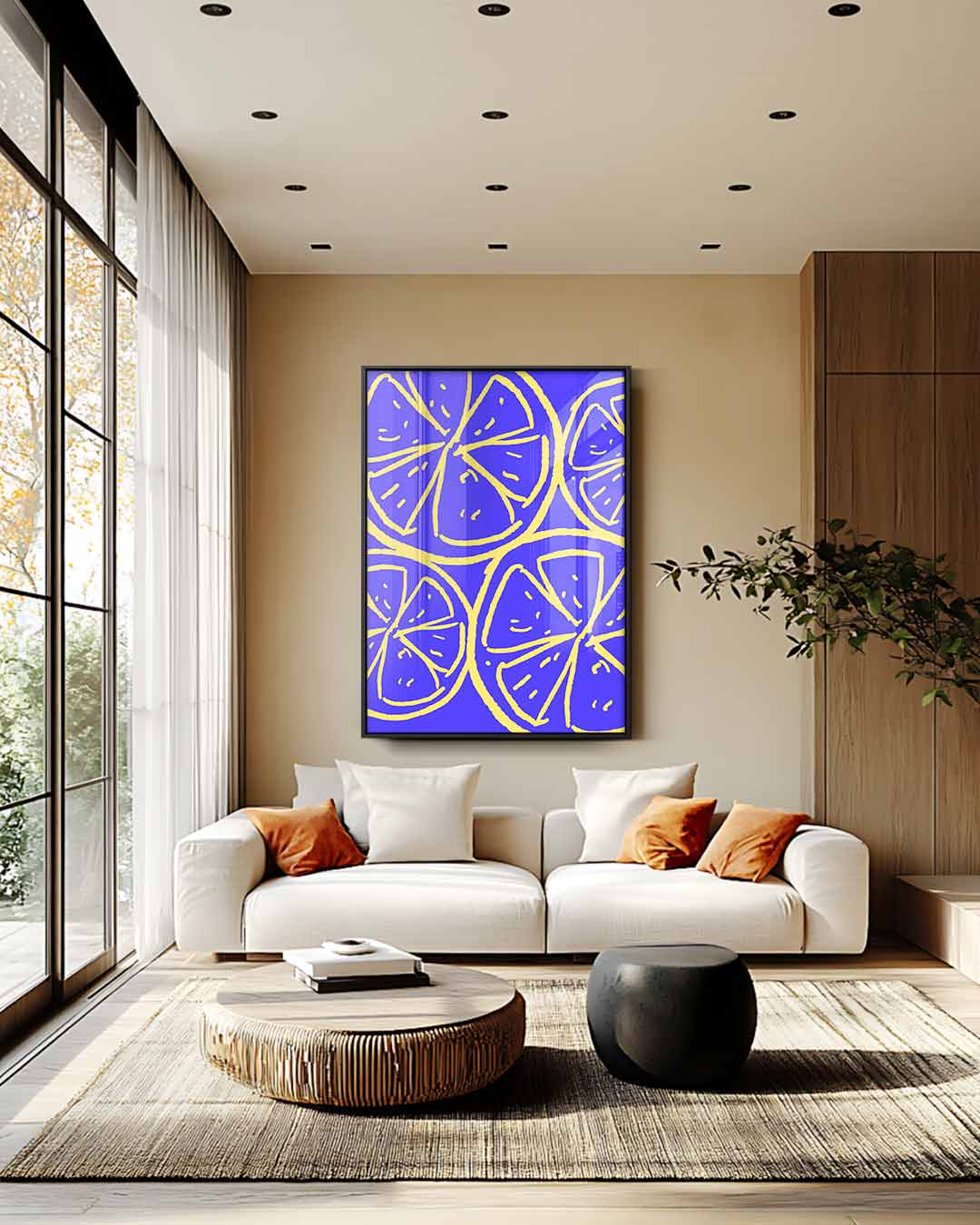 Citrus Fantasie – staande wandkunst voor woonkamer of interieur