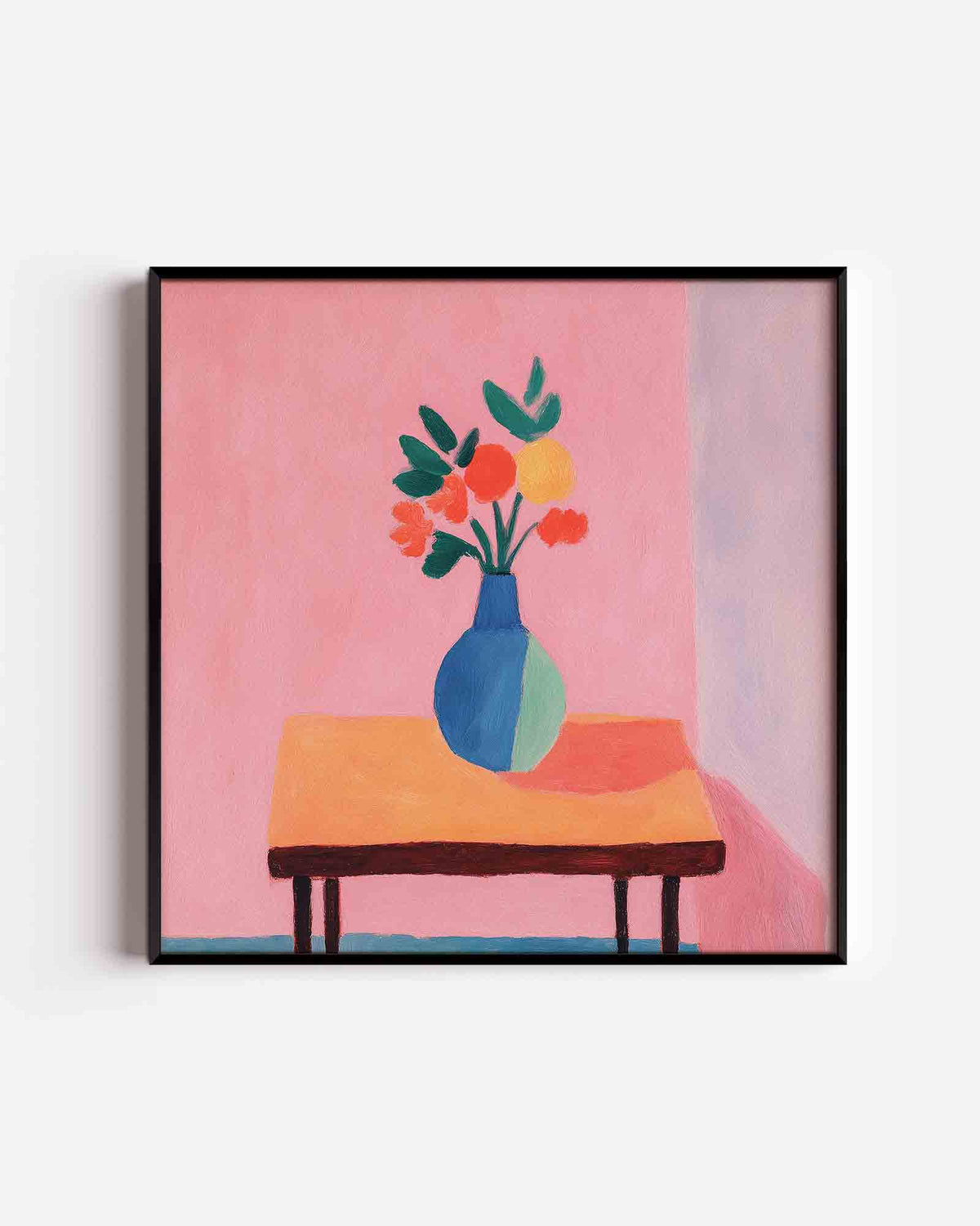 Bloemen in vaas – bloemen vierkante poster als wanddecoratie