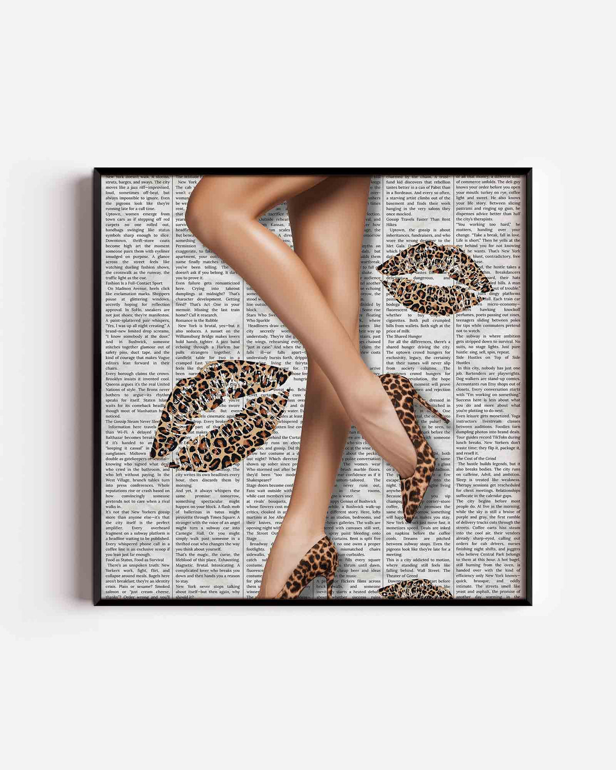 Luipaardprint en benen – Pop Art vierkante poster als wanddecoratie