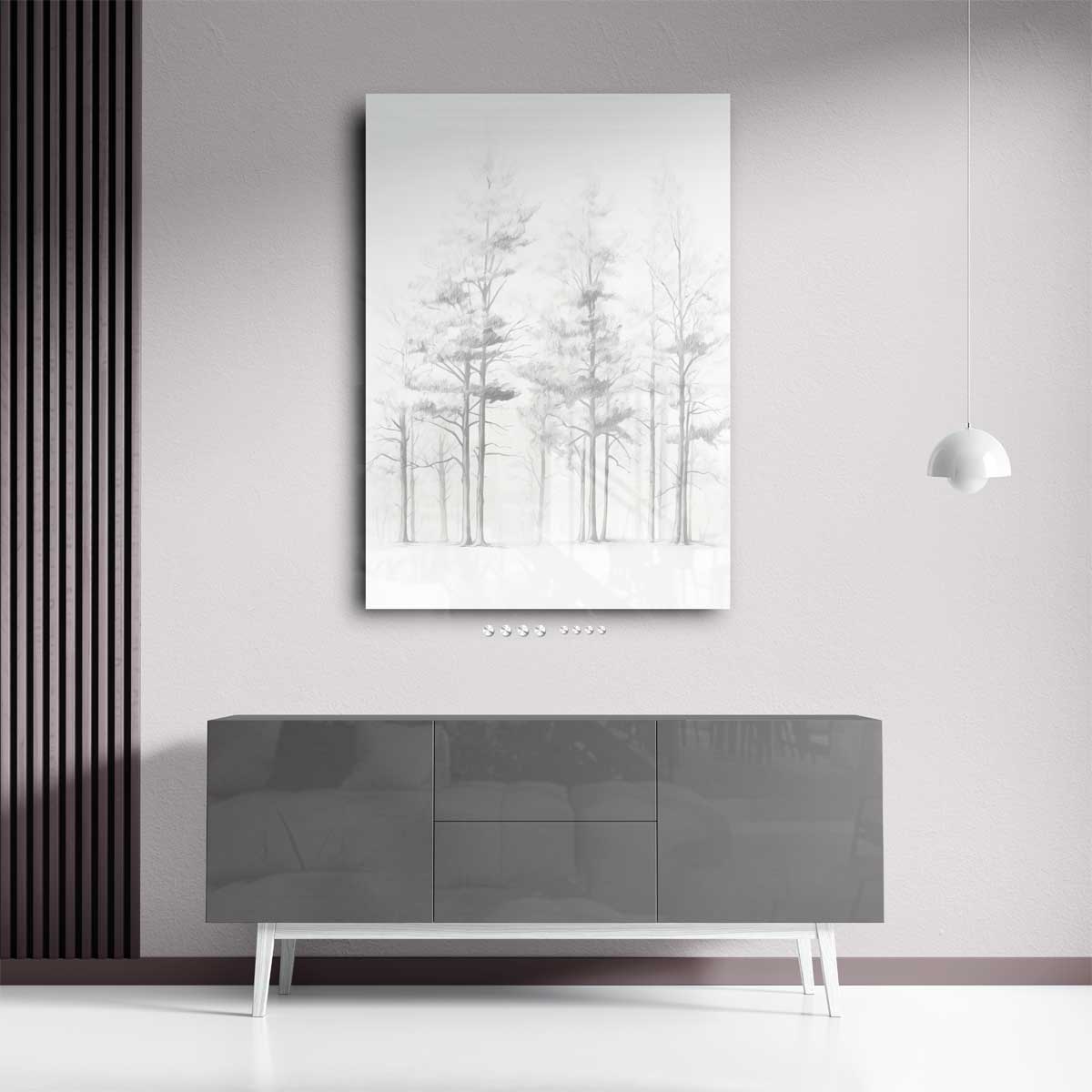 Mystieke Mistige Bomen – staand kunstwerk voor modern interieur