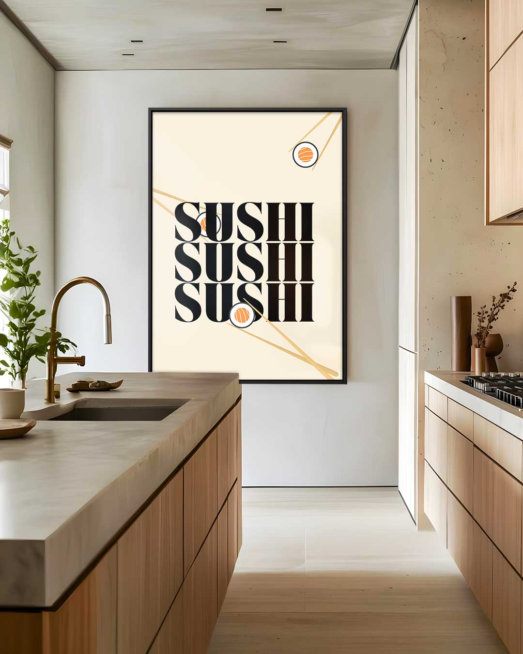 Sushi Liefde Poster – staand kunstwerk voor modern interieur