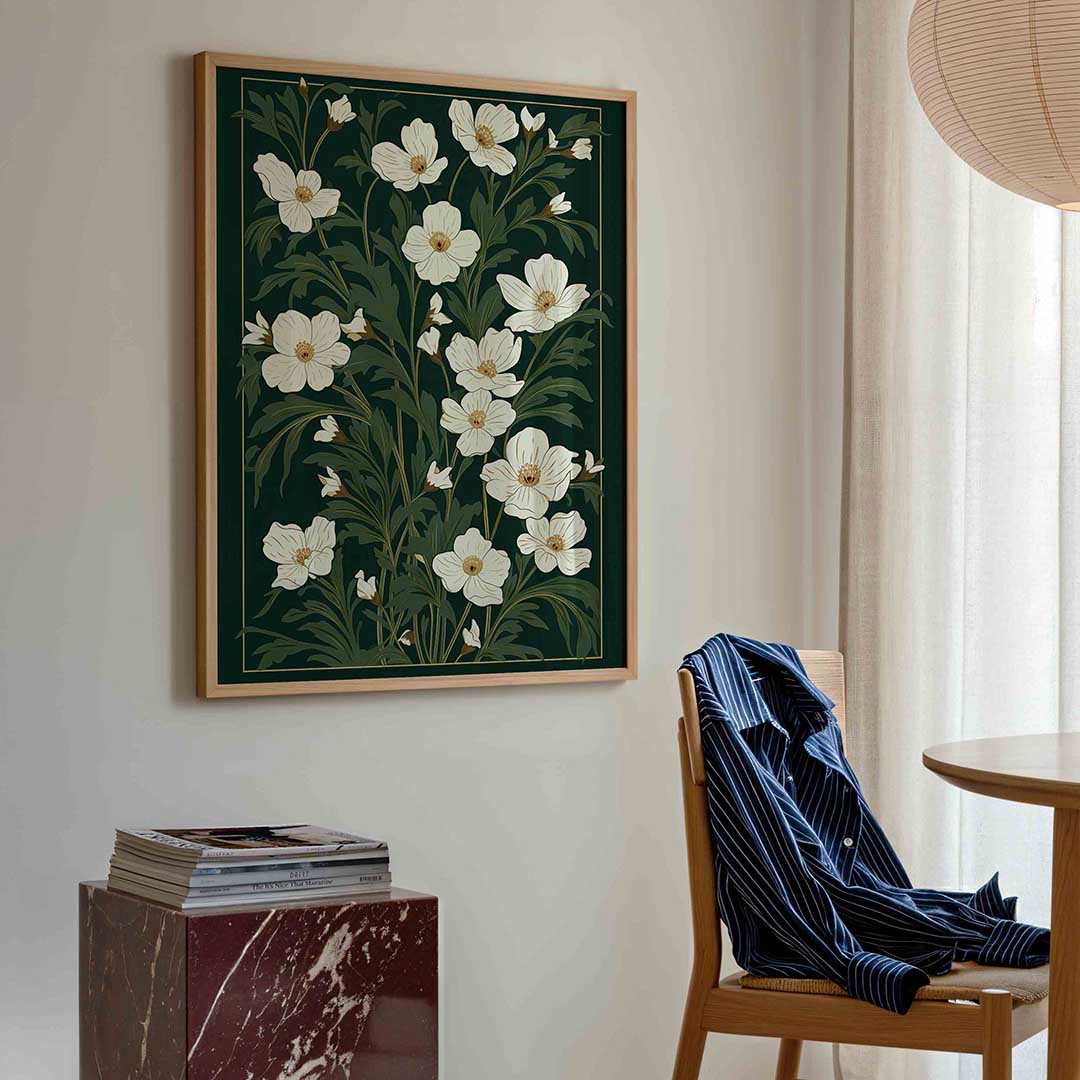 Bloemen en bladeren – bloemen poster in staand formaat