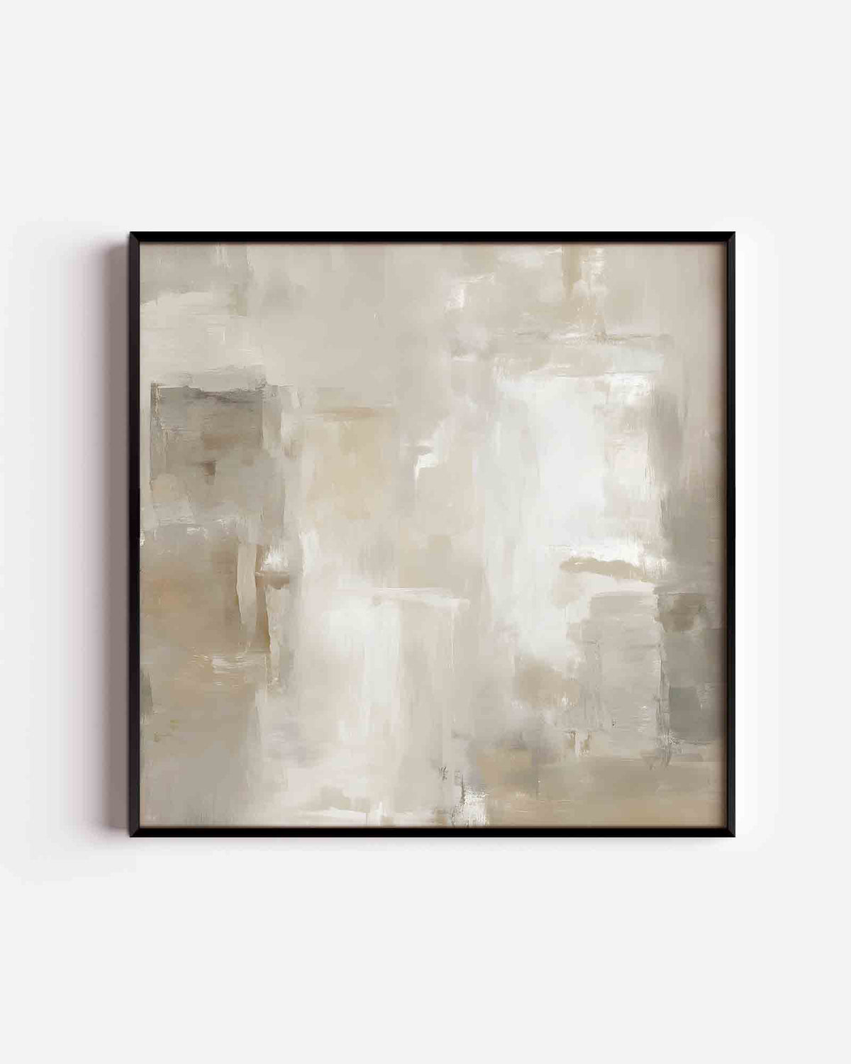 Abstracte beige en grijze – abstracte textuur vierkante poster als wanddecoratie