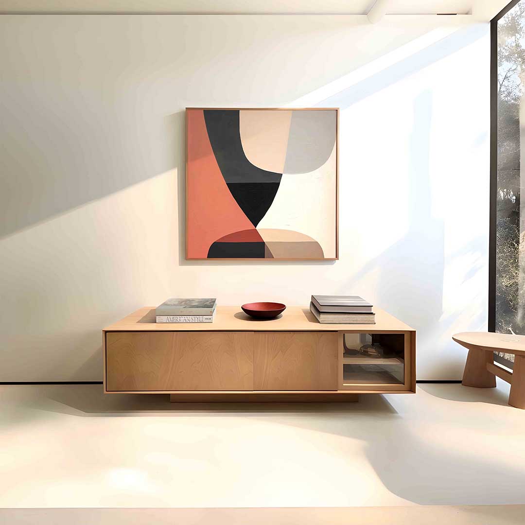 Abstracte vormen – vierkante abstracte wanddecoratie van WallArtistic