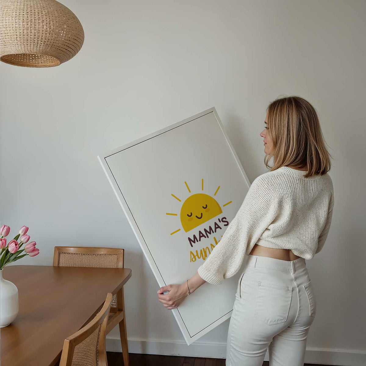Mama's Sunshine – kids poster als vrolijke staande wanddecoratie