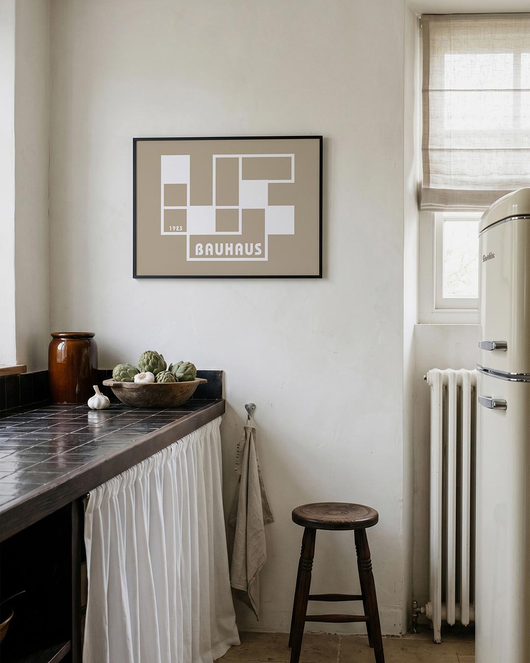 Vorm en vlakverdeling – geometrische poster in Bauhaus-stijl van WallArtistic