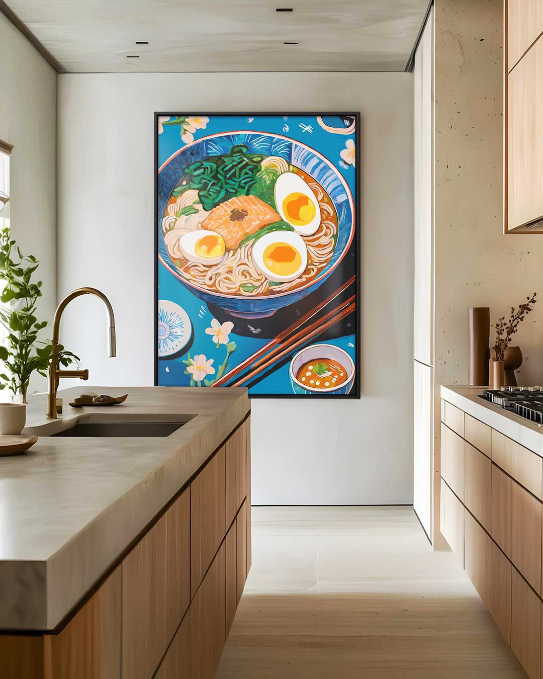 Kleurrijke Ramen Illustratie – staand kunstwerk voor modern interieur