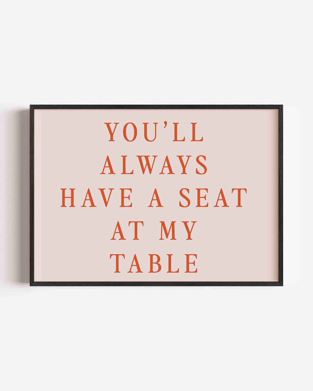 You'll always have a seat – hedendaagse illustratie poster in landscape formaat