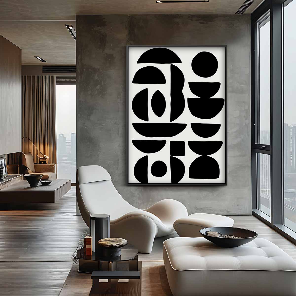 Abstracte Krachtpatronen – canvas wanddecoratie in portret formaat