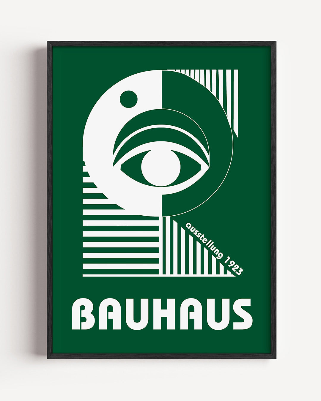 Oog en lijnen – staande Bauhaus poster als wanddecoratie