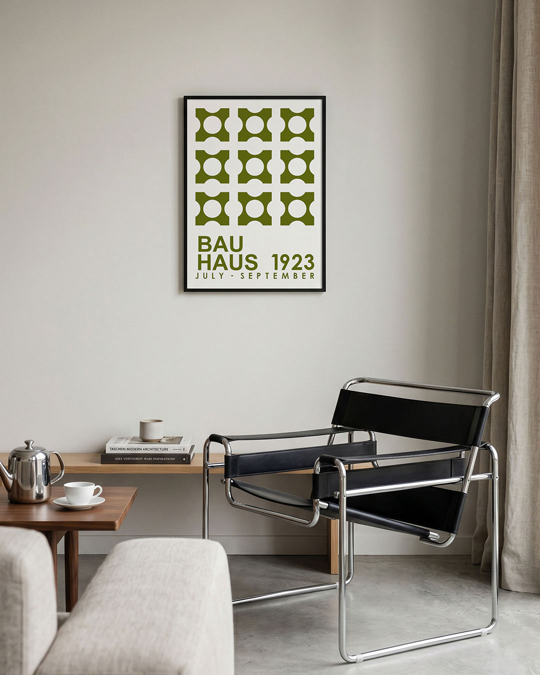 Vorm en ritme – geometrische Bauhaus poster in staand formaat