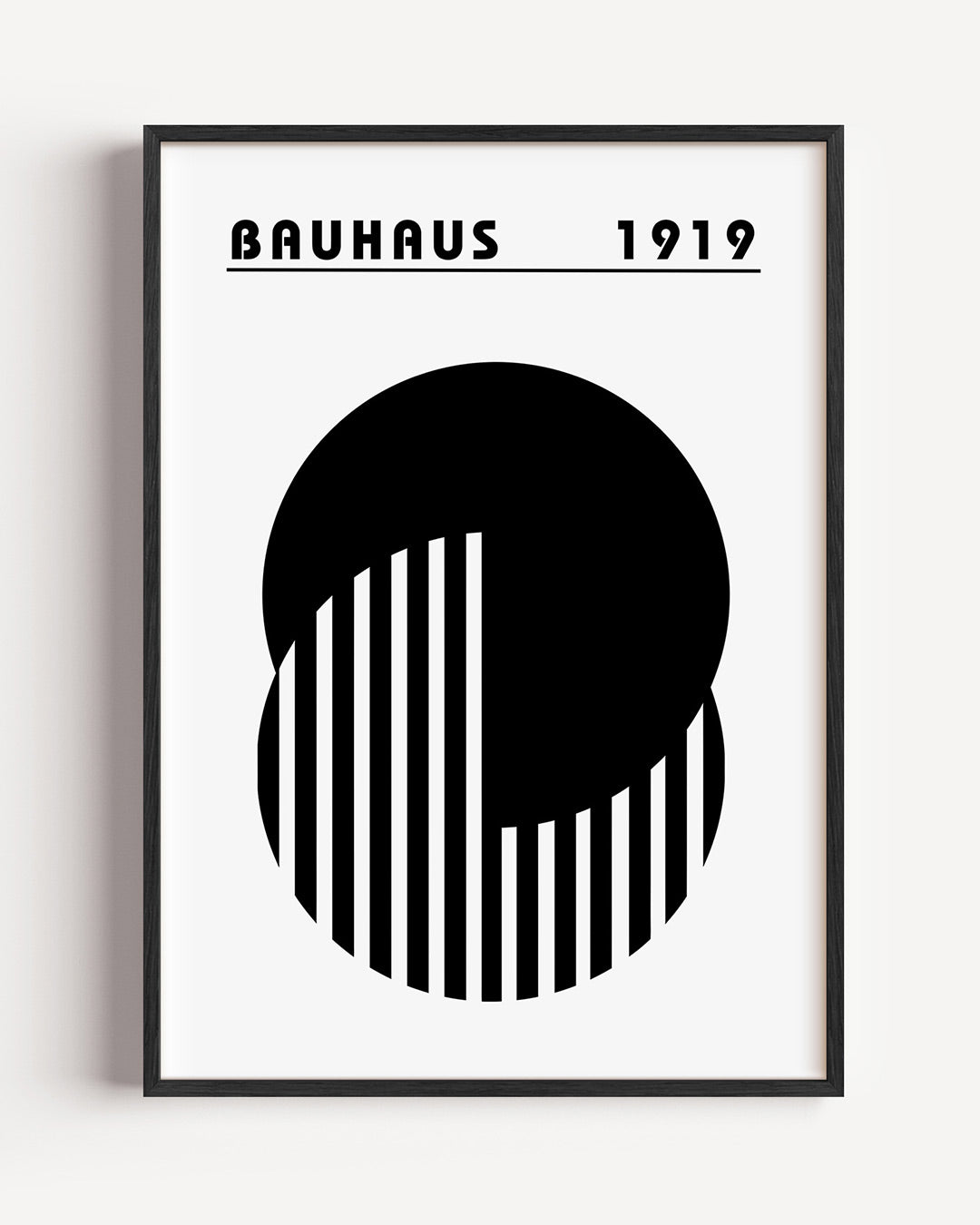 Cirkel en strepen – staande Bauhaus poster als wanddecoratie