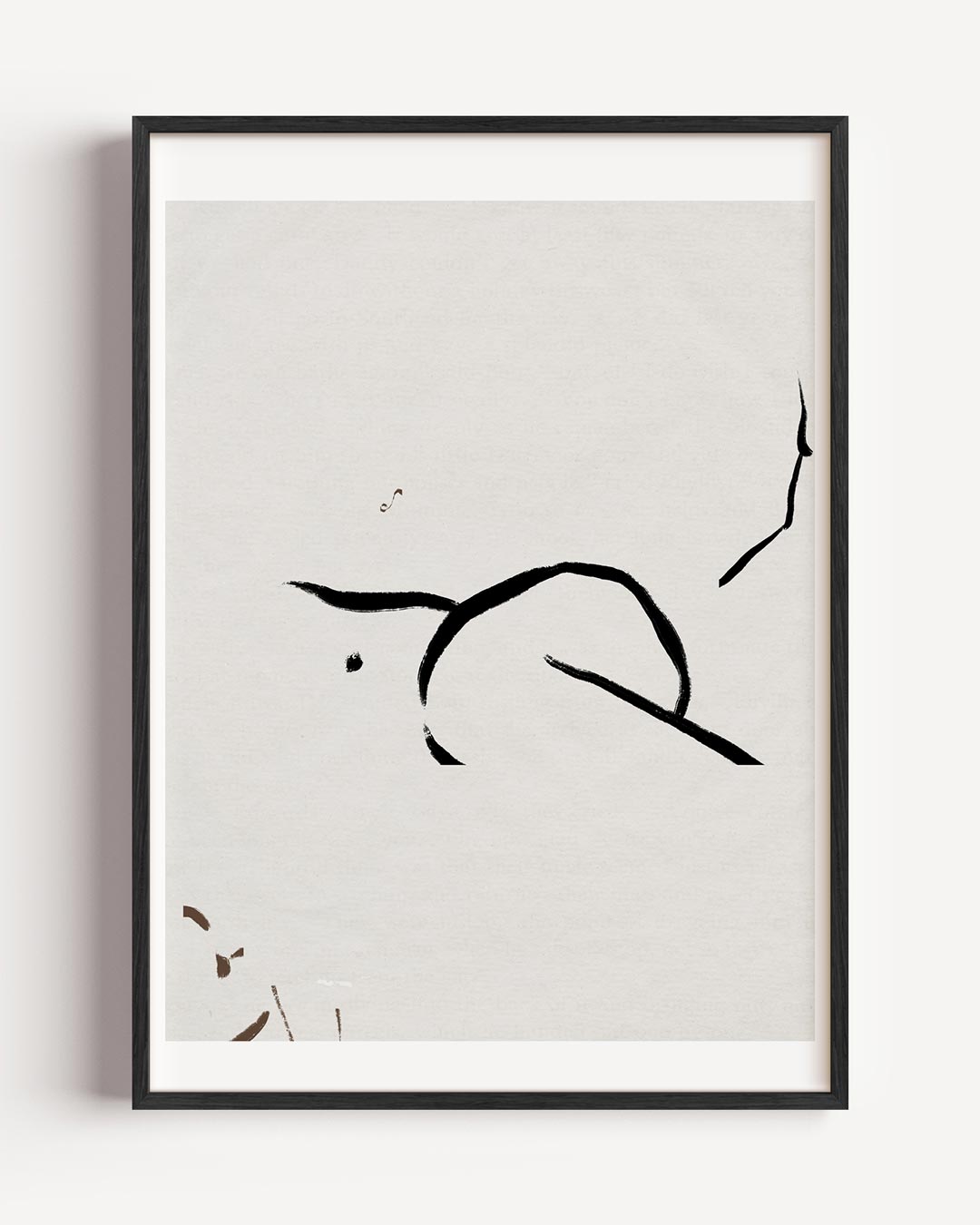 Subtiele Zen Kunst – lijntekening portret poster als wanddecoratie