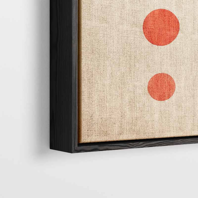 Minimalistisch Rood Cirkelkunstwerk – plexiglas wanddecoratie in portret formaat