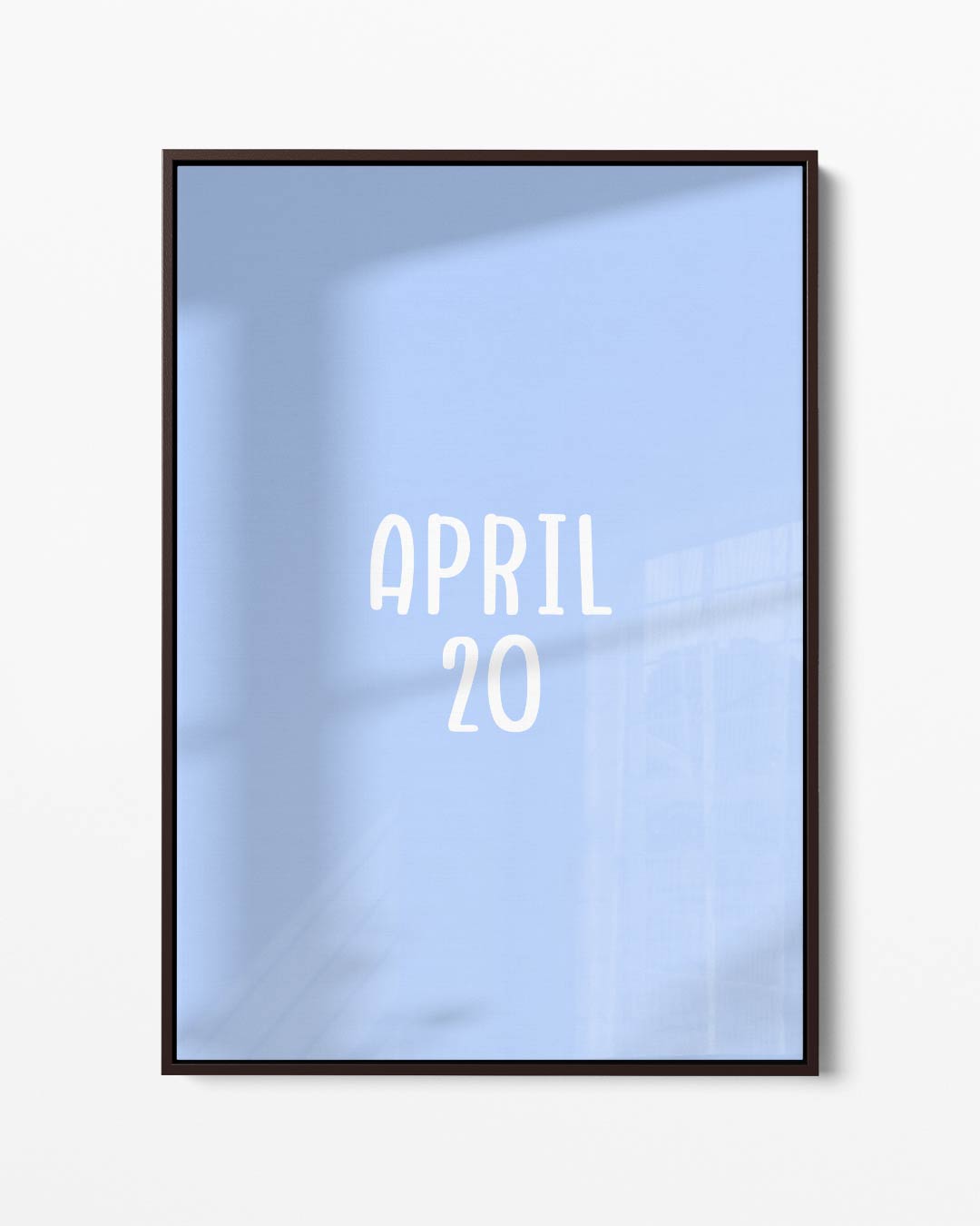 Minimalistisch Kalenderkunstwerk April – portret kunstwerk als wanddecoratie