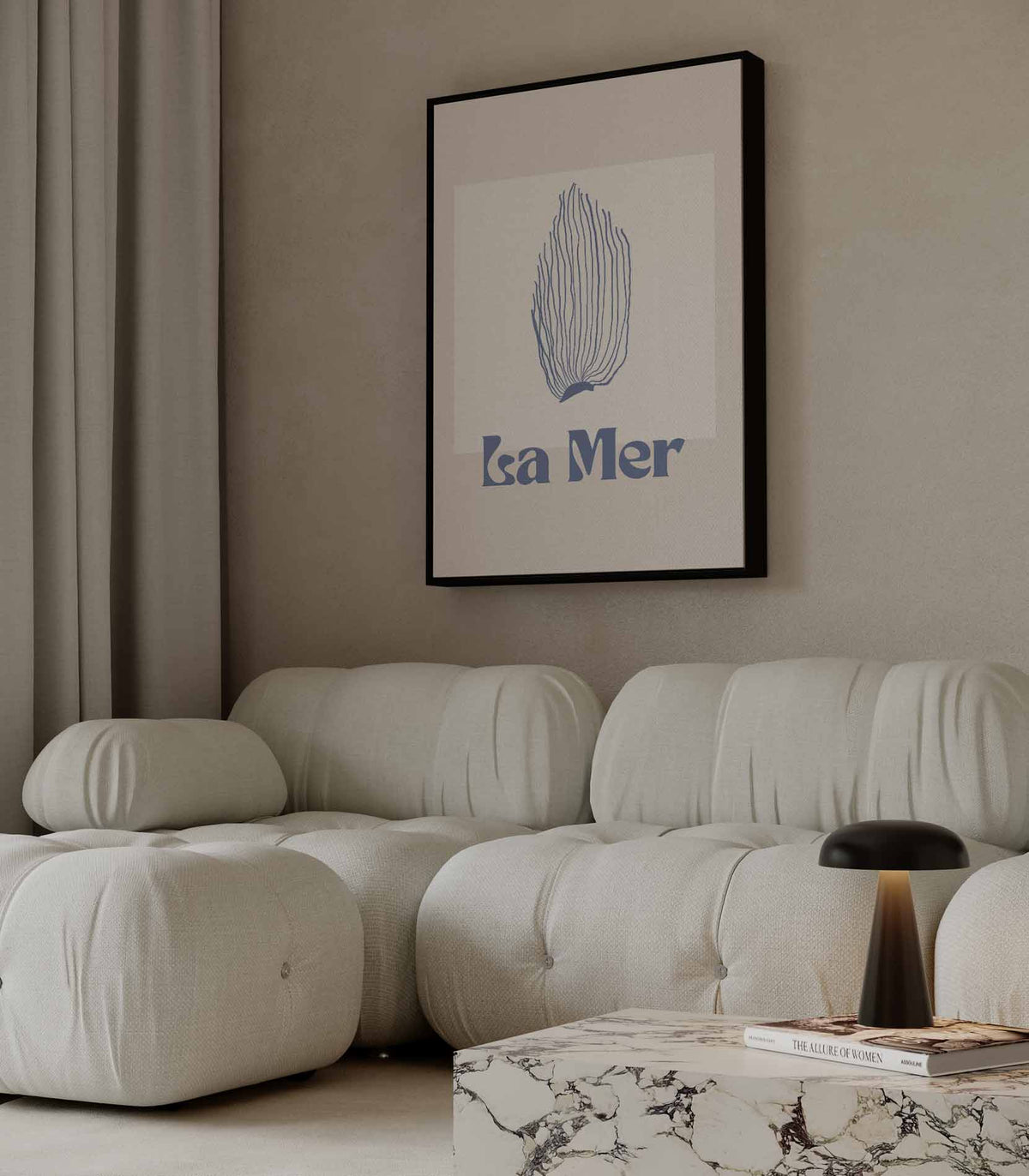 La Mer Zeedroom Print – staande wandkunst voor woonkamer of interieur