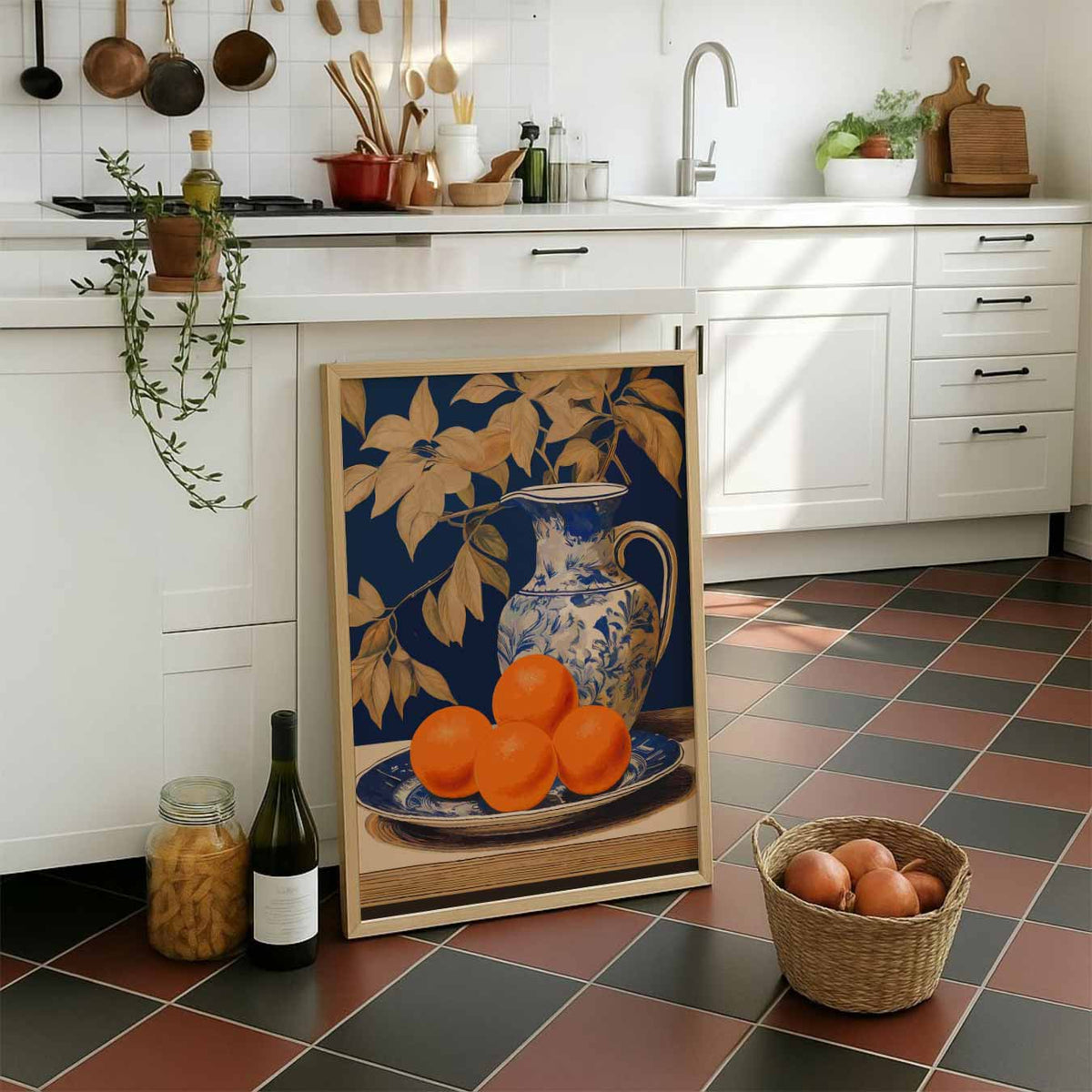 Klassieke Stilleven – staande muurposter voor keuken of eethoek