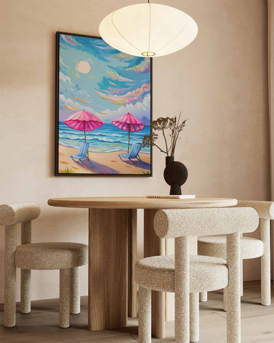 Zomerse Stranddag – staand kunstwerk voor modern interieur