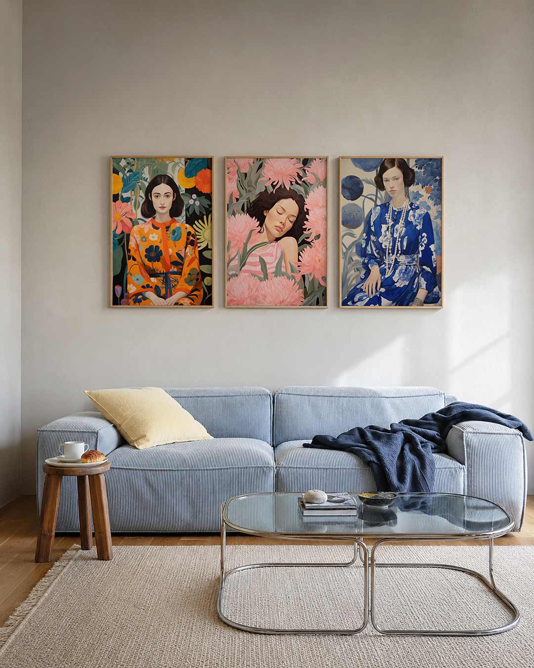 Abstract posterset – tweede productweergave – een abstracte posterset met donkere tinten en een rustige
