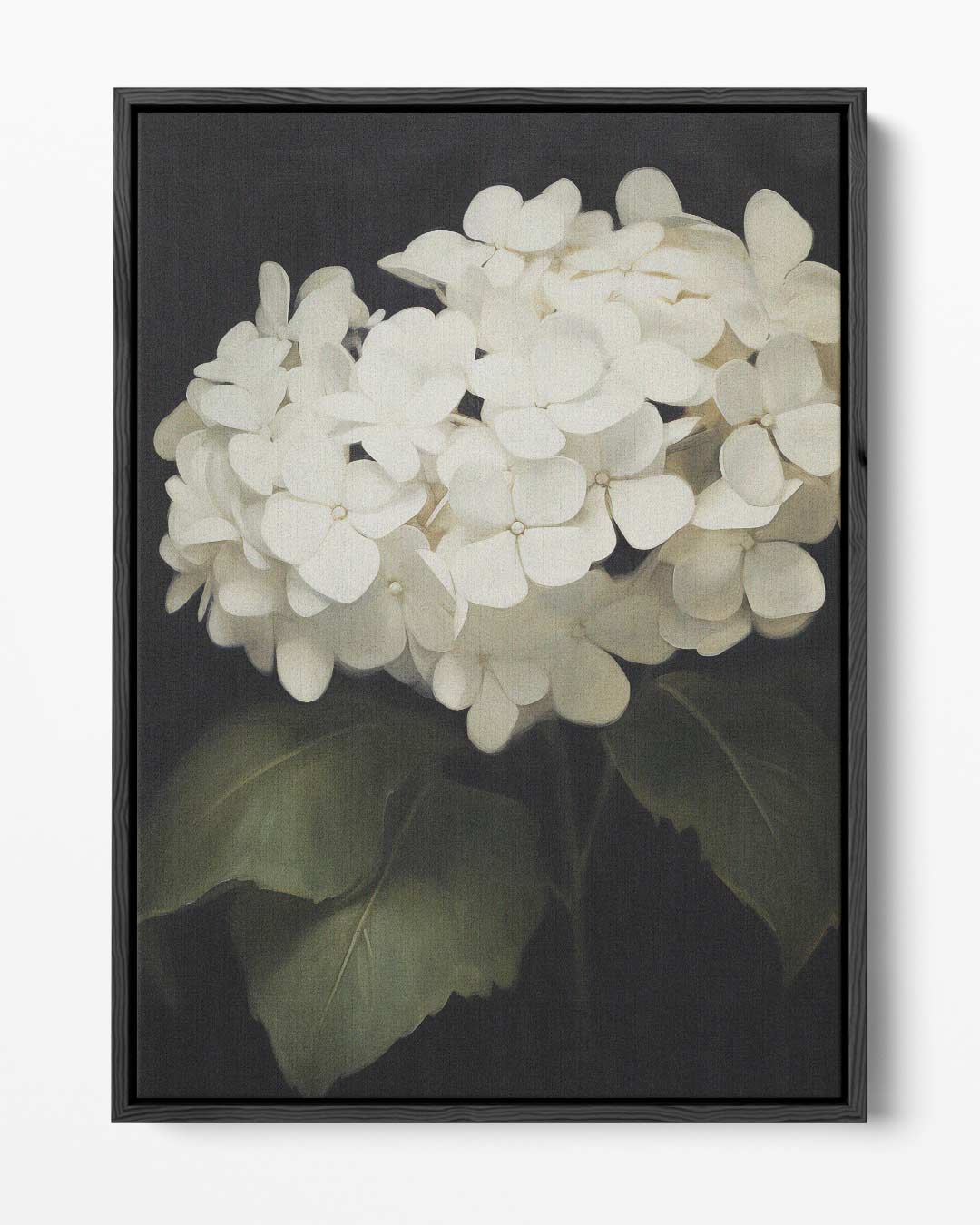 Elegante Witte Hortensia Bloemen – portret kunstwerk als wanddecoratie