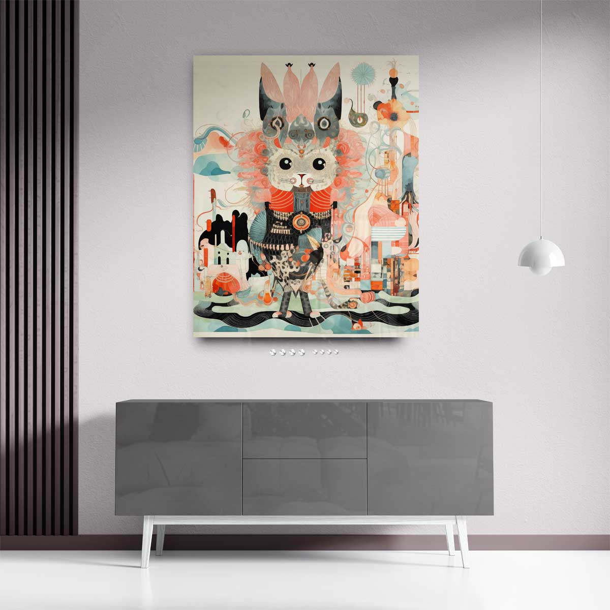 Magische Kat Avontuur – plexiglas kunstwerk als wanddecoratie