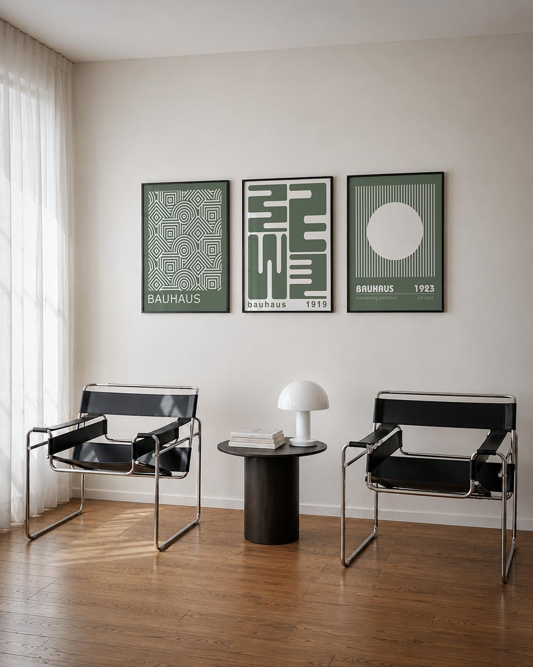Lijnen en patronen posterset – tweede productweergave – deze posterset in drie delen toont een dynamisch lijnenspel met